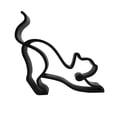 thumbnail image 2 of Minimalist Stretching Cat Sculpture, Modern Line Art Cat Home Decor Gift, 2 of 7