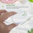 thumbnail image 4 of Silver Napkin Rings Set of 12 Hollow Out Napkin Rings Holder for Christmas Everyday Holiday Party, 4 of 8