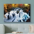 thumbnail image 2 of wall26 Beautiful Water Fall with Fall Colors - Canvas Art Home Art - 32x48 inches, 2 of 5