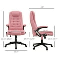 thumbnail image 6 of HOMCOM High-Back Massage Office Chair, Heated Reclining Computer Chair with Remote, Pink, 6 of 6