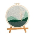 thumbnail image 2 of 1 Set Natural Pattern Punch Needle Starter with Basic Tools Punch Needle Windmill, 2 of 4