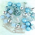 thumbnail image 2 of CSCHome Christmas Tree Decorations, 32 PCS of Small Christmas Tree Hangings, Removable Hooks, Anti-Broken Small Decorations(Blue), 2 of 5