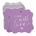 thumbnail image 3 of Inkdotpot Made With Love Wedding Bottle Tag Real Silver Foil Favor Bracket Shape Hang Tags Pack Of 50, 3 of 7