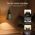 thumbnail image 3 of 4 Count Bell Ceiling Fan Light Cover,AEELLEEA Black/Gold Ceiling Fan Light Shade Chandelier Metal Bell Shaped Cover for Chandelier Wall Sconces with 1-5/8" Fitter, 4.72" Height 4-3/4" Diameter, 3 of 10