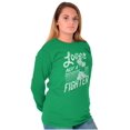 thumbnail image 3 of Popeye the Sailor Loves Not a Fighter Women's Long Sleeve T Shirt Brisco Brands S, 3 of 6