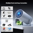 thumbnail image 4 of CAMPARK Projector with WiFi and Bluetooth, Mini Projector, 4K 1080P Support Portable Wireless Movie 220° Rotatable 130'' Screen Auto Keystone Compatible with HDMI/iPhone/TV Stick for Bedroom Indoor, 4 of 8