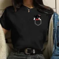 thumbnail image 1 of Nueva camiseta de Minnie Mouse Kawaiii, camiseta de Disney para mujer, camiseta divertida, camisetas negras de moda para mujer, ropa de calle de manga corta, 1 of 2