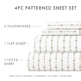 thumbnail image 4 of Noble Linens 4 Piece Pattern Microfiber Bed Sheets Set, Sage Beaded Arrows, Queen, 4 of 11
