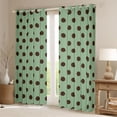 thumbnail image 2 of Homewish Green Brown Geometric Circle Boy Girl Black Out Curtains,Polka Dots Curtains Pack of 2 (42x63 Each),Vintage Aesthetic Bedroom Curtains,Luxury Bedroom Decor, 2 of 6