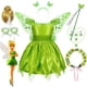 thumbnail image 2 of Baby Girls Tinker Bell Costume Kids Green Fairy Princess Fancy Tinkerbell Dress Birthday Party Halloween Cosplay Elf Outfits, 2 of 4