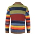 thumbnail image 4 of uikmnh Men's Autumn and Winter Lapel Color Matching Knitted Cardigan Sweater Coat, 4 of 8
