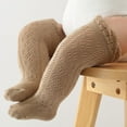 thumbnail image 4 of Calcetines de verano para bebés, calcetines hasta la rodilla transpirables para niños, medias largas para niños, calentadores de piernas para bebés de alta elasticidad, 4 of 5