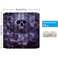 thumbnail image 3 of Ikfashoni Halloween Shower Curtain with Hooks, Black Ghost Waterproof Bathroom Curtains, 72"X72", 3 of 7