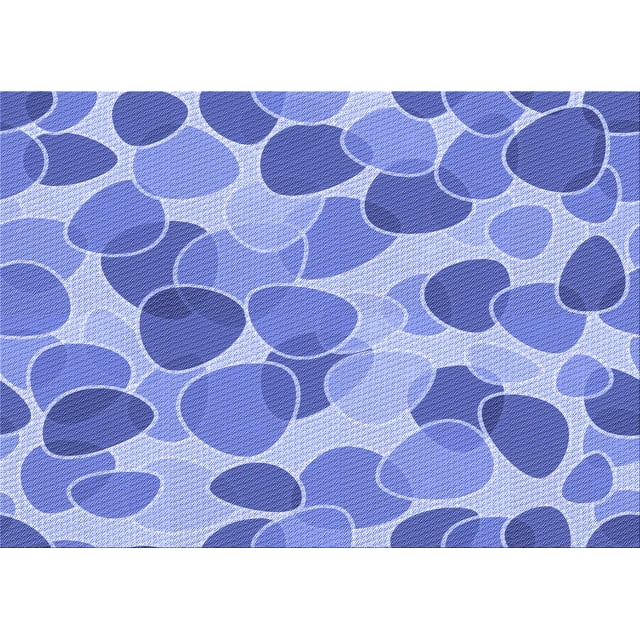 Ahgly Company Machine Washable Indoor Rectangle Transitional Jeans Blue Area Rugs, 7' x 10'