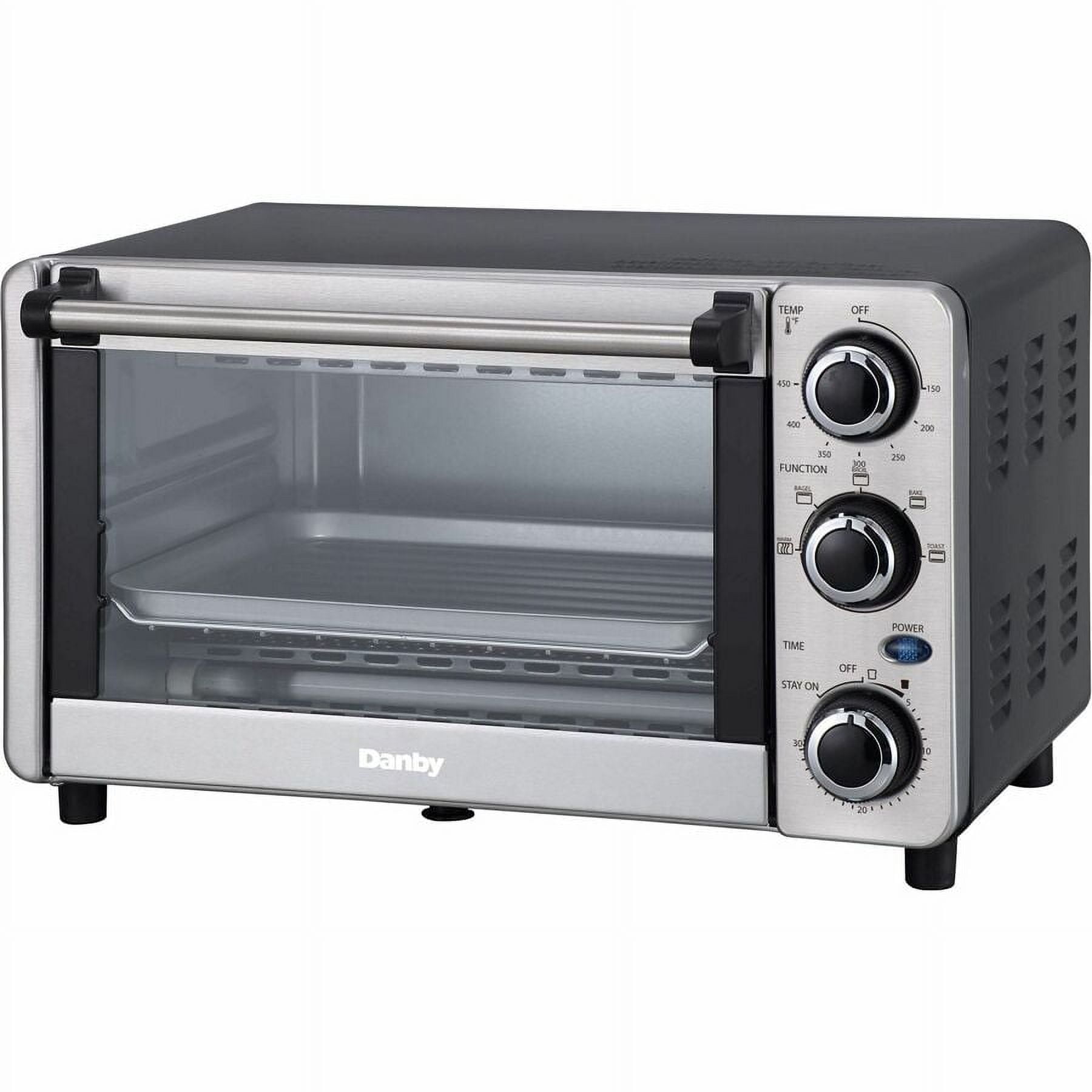 Danby DBTO0412BBSS 0.4 cu ft/12L 4 Slice Countertop Toaster Oven in Stainless Steel