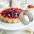 thumbnail image 4 of 10 Pcs Anneau à Tarte Rond en Acier Inoxydable Perforé Sans Couture de 4,5 cm, Anneau à Quiche, Moule à Tarte avec Trou, Anneau à Coquille de Tarte, 4 of 5
