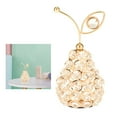 thumbnail image 3 of 2Pcs Metal Crystal Rhinestone Pear Ornament Decor, 3 of 8