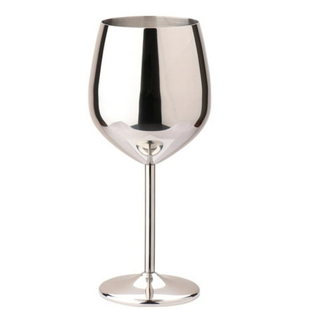 

Goblet Champagne Cocktail Stainless Steel Drinking Cup Wine Glasses Single Layer