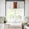 thumbnail image 3 of Kitchen Curtains Set, Black Striped Geometric Kitchen Curtains and Valances Set, Modern Boho Brown Rustic Rod Pocket Tier Curtains 36 Inch Length for Cafe/Bedroom Windows, 3 of 6