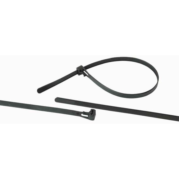 PRO POWER - Reusable Cable Ties 250mm x 7.60mm Black 100 Pack