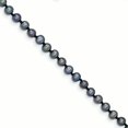 thumbnail image 1 of 14K Or Jaune 4-5mm FW Noir Cultivé Près de Collier de Perles Rondes 16 Pouces, 1 of 3