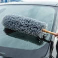 thumbnail image 1 of LSLJS Beech Wood Handle Electrostatic Adsorption Lint-free Fiber Hair Duster Duster Car Interior Cleaning, Home Kitchen Gadgets Accessories, 1 of 5