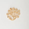 thumbnail image 3 of Collar Dorado de Imitación de Cristal Salvador Broche Pavo Real, 3 of 6