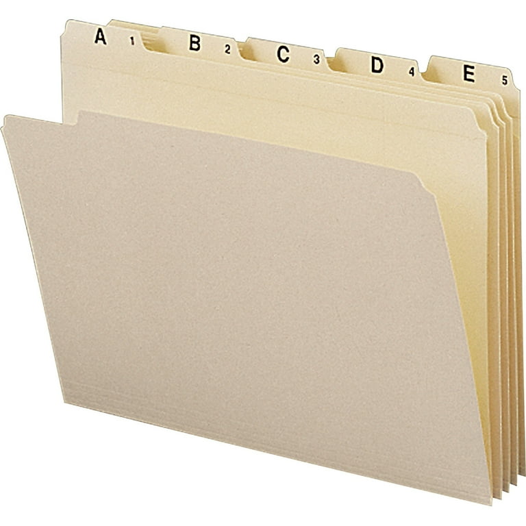 Indexed File Folder Sets, 1/5-Cut Prelabeled Tabs: A to Z, Letter Size, 0.75 Indexed File Folder Sets, 1/5-Cut Prelabeled Tabs: A to Z, Letter Size, 0.75