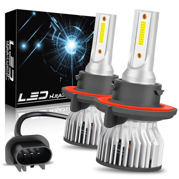 9008/H13 LED Headlight Car Light Bulb High Low Beam 36W Cool White 2pcs