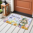 thumbnail image 4 of Entryway Rug 2'x3', Easter Rabbits Small Rug for Kitchen Bathroom Door Mat Indoor Entrance, Watercolor Eggs Flowers Butterflies Purple Plaid Non-Slip Area Rugs Floor Mats Carpet Front Door Rugs, 4 of 8