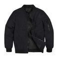 thumbnail image 2 of Boys Casual Lightweight Bomber Jackets Zipper Up Windproof Coat for Fall Winter Spring Outdoor Wearing (Black), 2 of 9