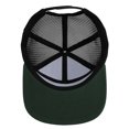 thumbnail image 5 of Toptie 7 Panel Trucker Cap Adjustable Snapback Flat Bill Mesh Back Hip Hop Hat-Army Green, 5 of 7