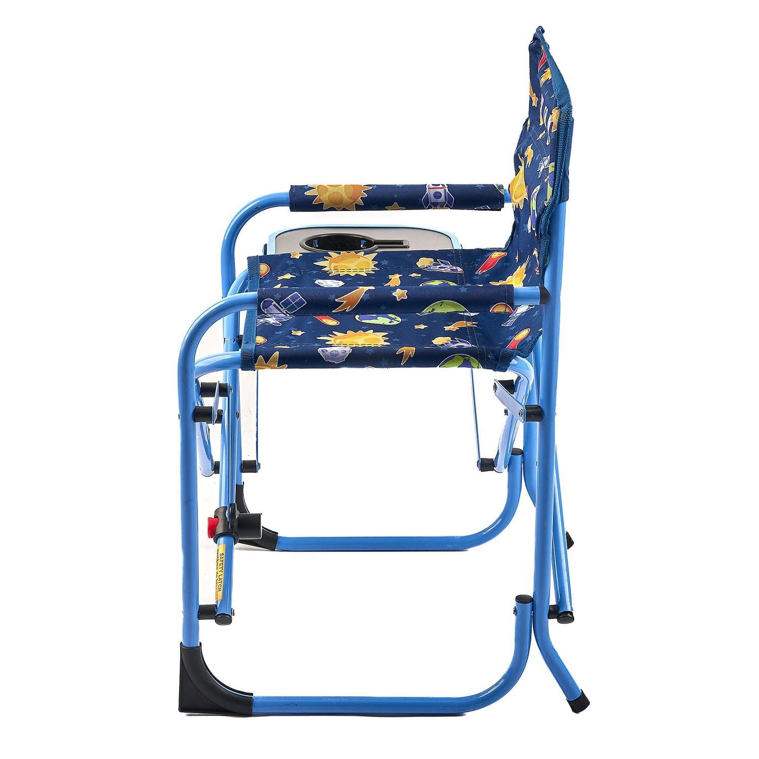 Chaise de réalisateur pour enfants Ozark Trail avec table d'appoint, capacité de charge de 57 kg, 2 à 5 ans, bleue, avec porte-gobelet pour les repas ou les collations
