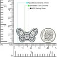 thumbnail image 7 of Cluster Butterfly Ring Baguette Cubic Zirconia Black Tone 925 Sterling Silver, Size 7, 7 of 7