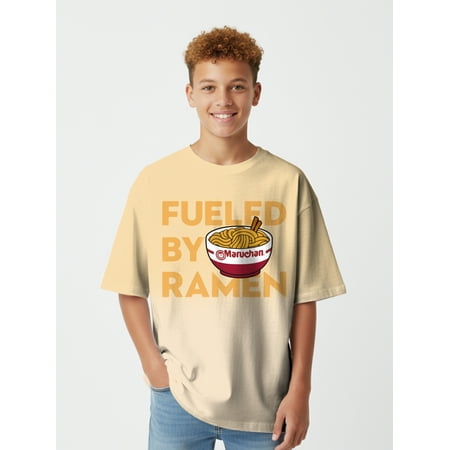 Maruchan Boys Oversized Dip Dye Graphic Tee, Sizes 4-18