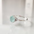 thumbnail image 3 of Hexagon Aqua Chalcedony Ring, 925 Sterling Silver, Women Ring, Natural Chalcedony Birthstone, Christmas, Thanksgiving, Tiny Dainty Ring, CZ Ring, Handmade, Statement Jewelry, Wedding, Anniversary Gift, 3 of 8