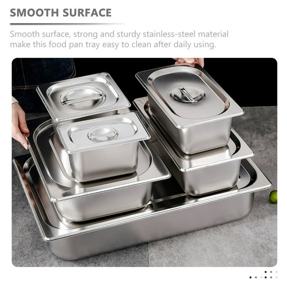PTOOTP Stainless Steel Buffet Food Plate Container Pan - Food Storage