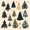 Beige Christmas Trees, variant on Yayeee 6 PCS Drink Coasters with Holder Set Woven Absorbent Round Tabletop Hot Pad, Beige Christmas Trees