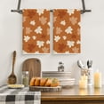 thumbnail image 5 of Sm:)e Maple Leaves Orange Fall Kitchen Dish Towels Set of 2, Soft & Absorbent Washcloth 18x26 Inch, 5 of 6