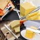 thumbnail image 3 of Cuchillo para mantequilla de 2 piezas, cuchillo para crema de acero inoxidable, para untar mermelada de desayuno, rallador de queso multifunción, rebanar verduras y frutas, tres en uno ER, 3 of 5
