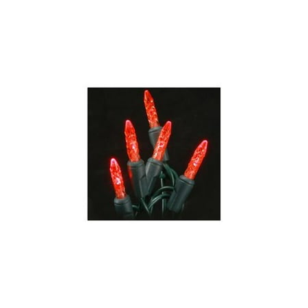 Christmas at Winterland S-70M5RE-4G 23 Foot String of Red M5 LED Lights with 4 I