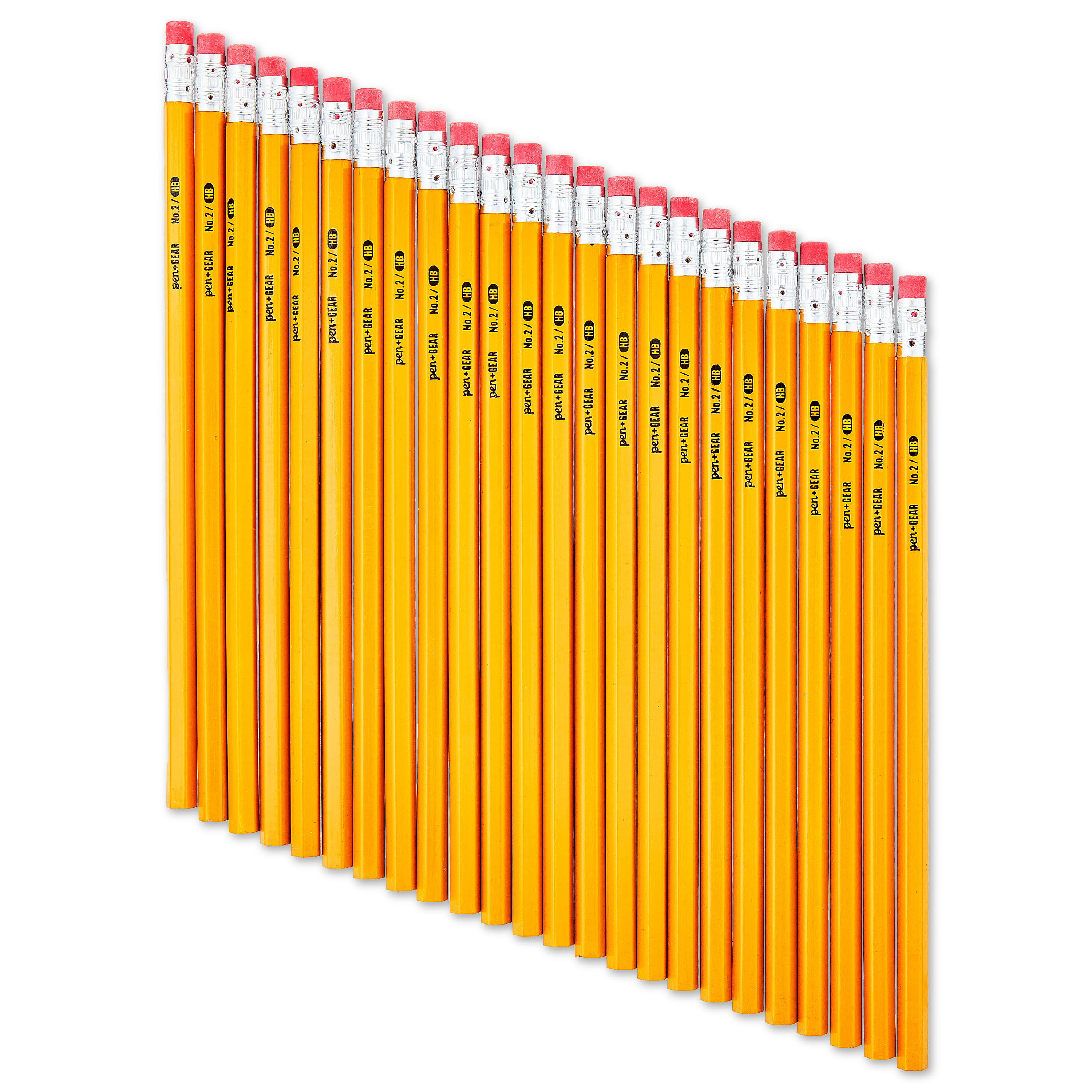 Lápices de madera afilados Pen+Gear #2 HB, amarillo, 48 piezas 3