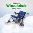 thumbnail image 5 of Culver Mobility - KANO - (only 35lbs) Foldable Electric Wheelchair, Travel Size, User-Friendly - Blue, 5 of 9