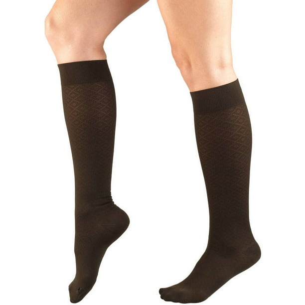 Truform - Women's Trouser Socks, Dress Style, Diamond Pattern: 15-20 ...