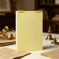 thumbnail image 4 of A5 Loose Leaf Binder Notebook Top Flip Binding Lined 60 Sheets Smooth Writing Pad For Office Daily Documentation (Light Yellow), 4 of 5