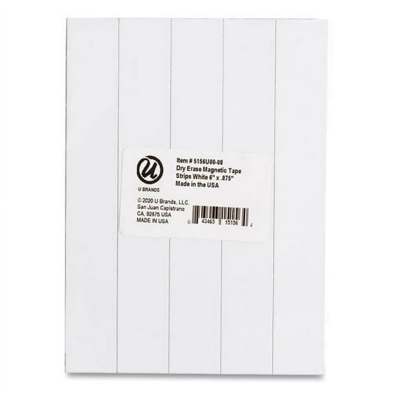 Dry Erase Magnetic Tape Strips, 2 Dry Erase Magnetic Tape Strips, 2