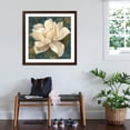 thumbnail image 3 of Art.com Gardenia Blossom Turquoise Art Print by Albena Hristova, Brown Frame Wall Art, 38" x 38", 3 of 5