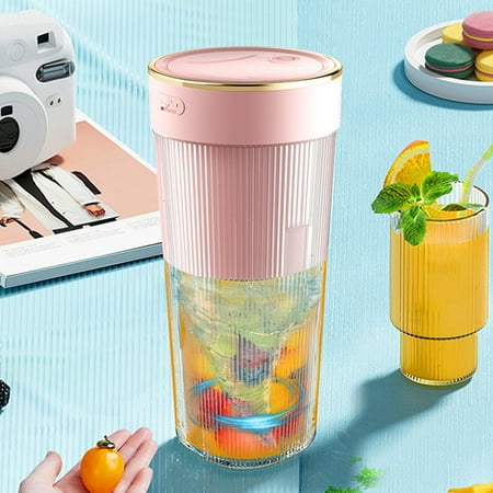 

VOAVEKE Home Appliance Products Small Appliances Portable Blenders Blenders For Shakes And Fruit Juicesr USB Rechargeable With 6 Blades Handheld Blenders For Sports Travel And Outdoors