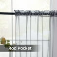 thumbnail image 7 of NEWEEN Sheer Curtains 95 inch Length 2 Panels Set White Curtains Clear Curtains Basic Rod Pocket Panel for Bedroom Living Room Yard Kitchen(55" X 95", Gray), 7 of 7