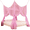 Pink, variant on 4 Corner Hanging Bed Canopy Cover Net Bedding or Outdoors Netting Fit Twin, Full, Queen, King Bed Protection Bedroom Decorative,75"W x 84"L
